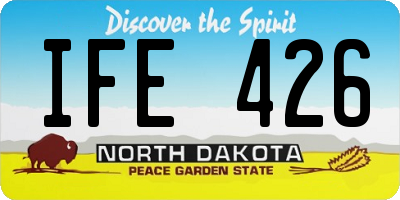ND license plate IFE426