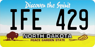 ND license plate IFE429