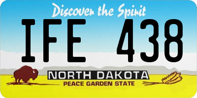 ND license plate IFE438