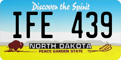 ND license plate IFE439