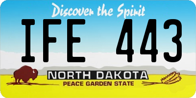 ND license plate IFE443