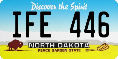 ND license plate IFE446