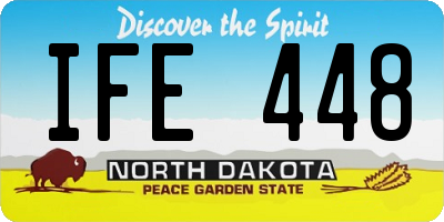 ND license plate IFE448
