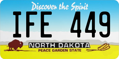ND license plate IFE449