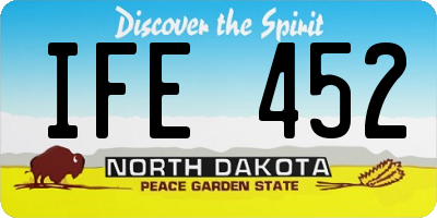 ND license plate IFE452