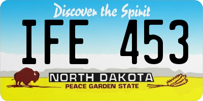 ND license plate IFE453