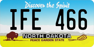 ND license plate IFE466