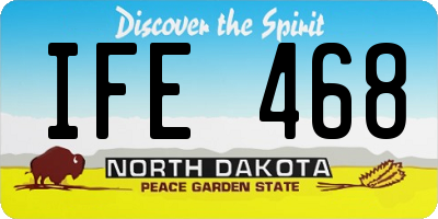 ND license plate IFE468
