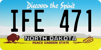 ND license plate IFE471
