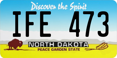 ND license plate IFE473