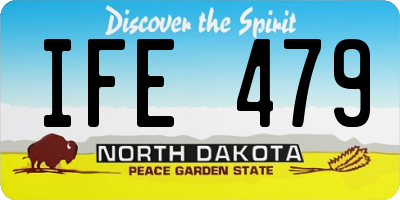ND license plate IFE479