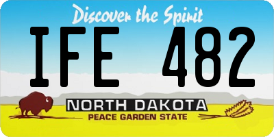 ND license plate IFE482