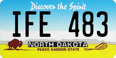 ND license plate IFE483