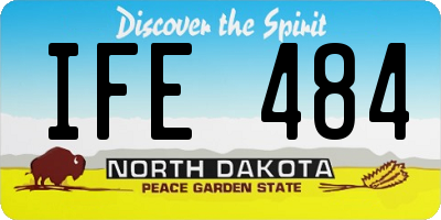 ND license plate IFE484