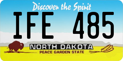 ND license plate IFE485