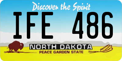ND license plate IFE486