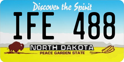 ND license plate IFE488