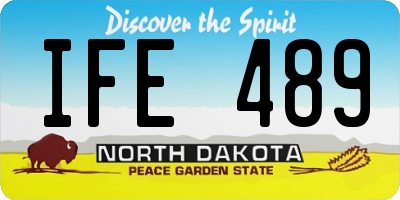 ND license plate IFE489