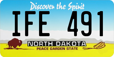 ND license plate IFE491