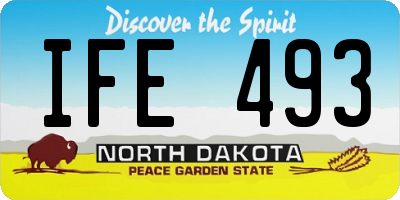 ND license plate IFE493