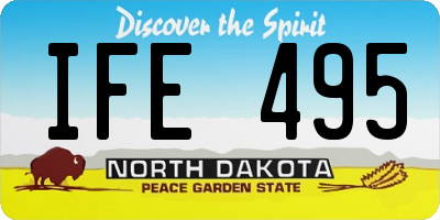 ND license plate IFE495