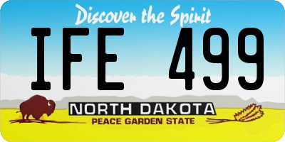 ND license plate IFE499