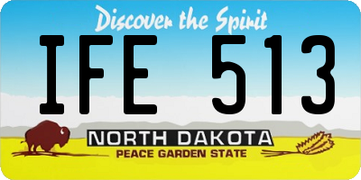 ND license plate IFE513