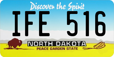 ND license plate IFE516