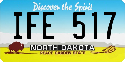 ND license plate IFE517