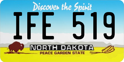 ND license plate IFE519