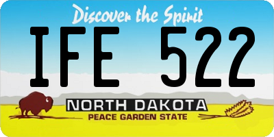 ND license plate IFE522