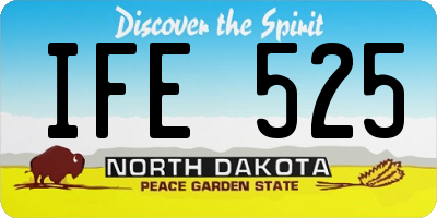 ND license plate IFE525
