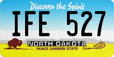 ND license plate IFE527
