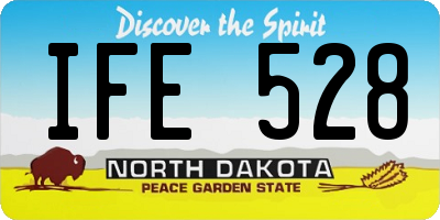ND license plate IFE528