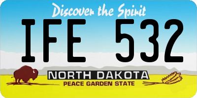 ND license plate IFE532