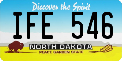 ND license plate IFE546