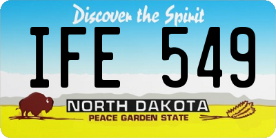 ND license plate IFE549