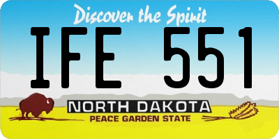 ND license plate IFE551