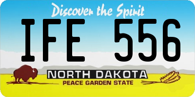 ND license plate IFE556