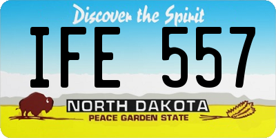 ND license plate IFE557