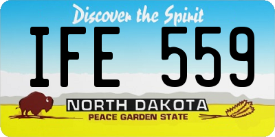 ND license plate IFE559