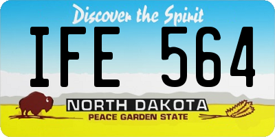ND license plate IFE564