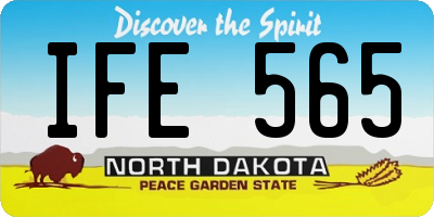 ND license plate IFE565
