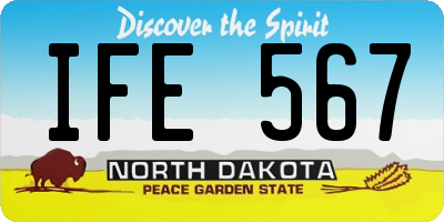 ND license plate IFE567