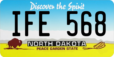 ND license plate IFE568