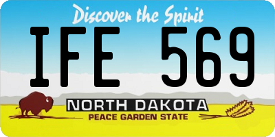 ND license plate IFE569