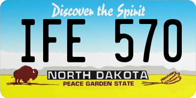 ND license plate IFE570