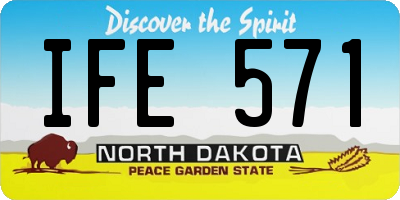 ND license plate IFE571