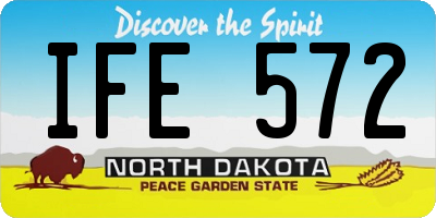 ND license plate IFE572