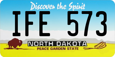 ND license plate IFE573
